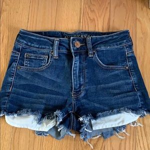 American Eagle high rise denim shorts size 2